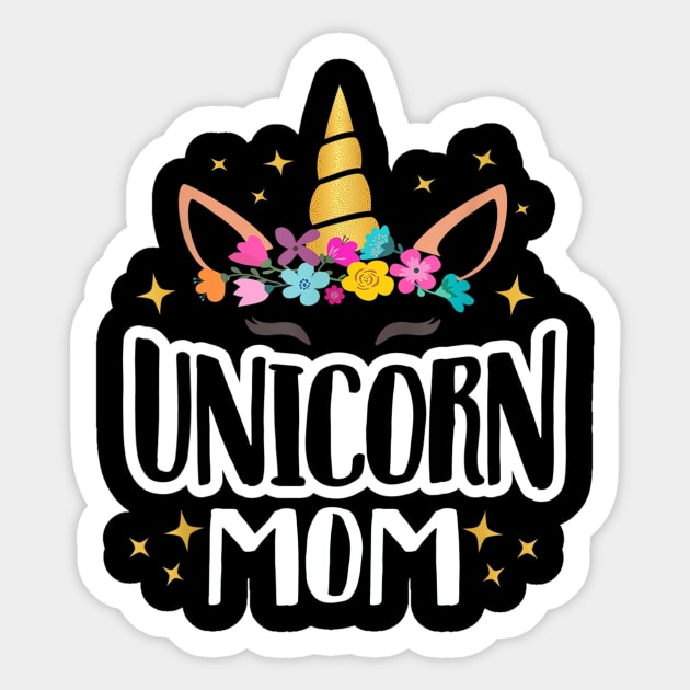 Unicorn Mom Unicorns Birthday Party Squad Matching Sticker by jordanfaulkner02